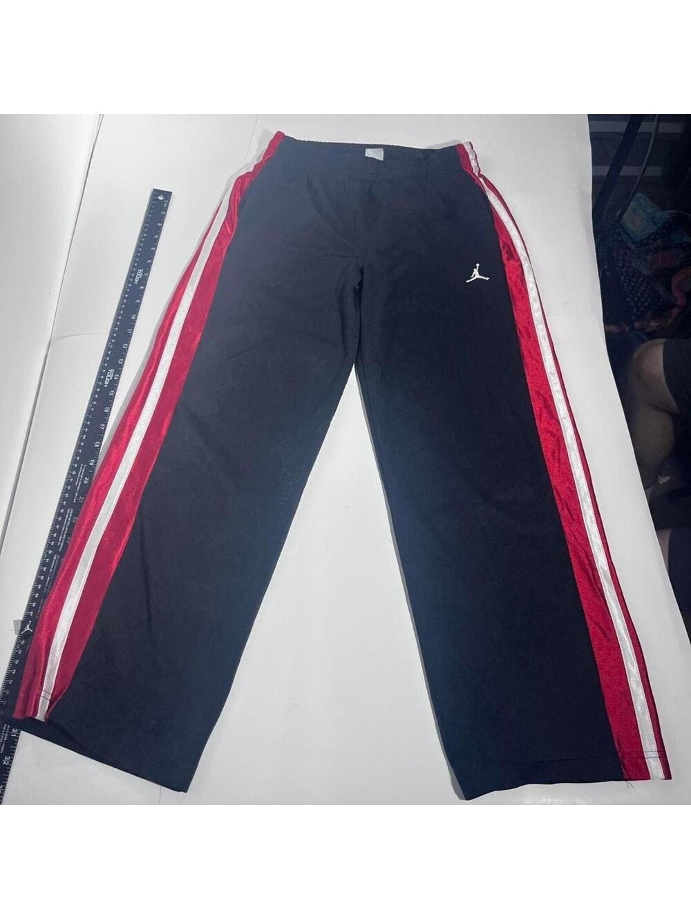 Vintage Y2K Jordan Track Pants Mens XL Black Red White